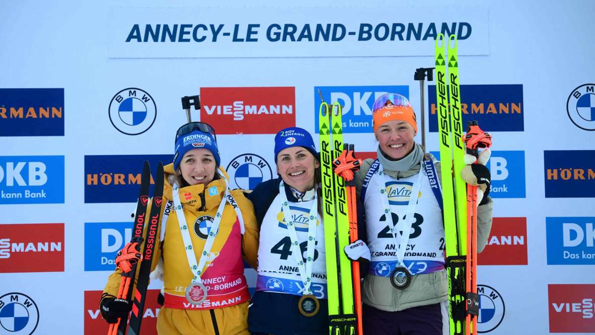 Sur la vague du succès : la biathlète Preuß célèbre sa prochaine victoire - Voigt arrive troisième